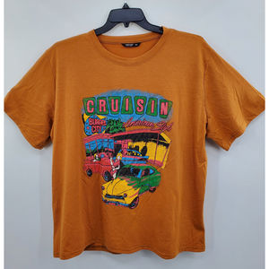 Shein Womens Plus Size Curve 2XL Short Sleeve Shirt Top T Shirt Tee